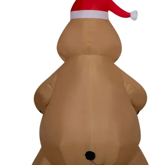 Nightmare Before Christmas Santa Oogie Boogie Stocking 5 Ft Inflatable Gemmy LED - Picture 3 of 9